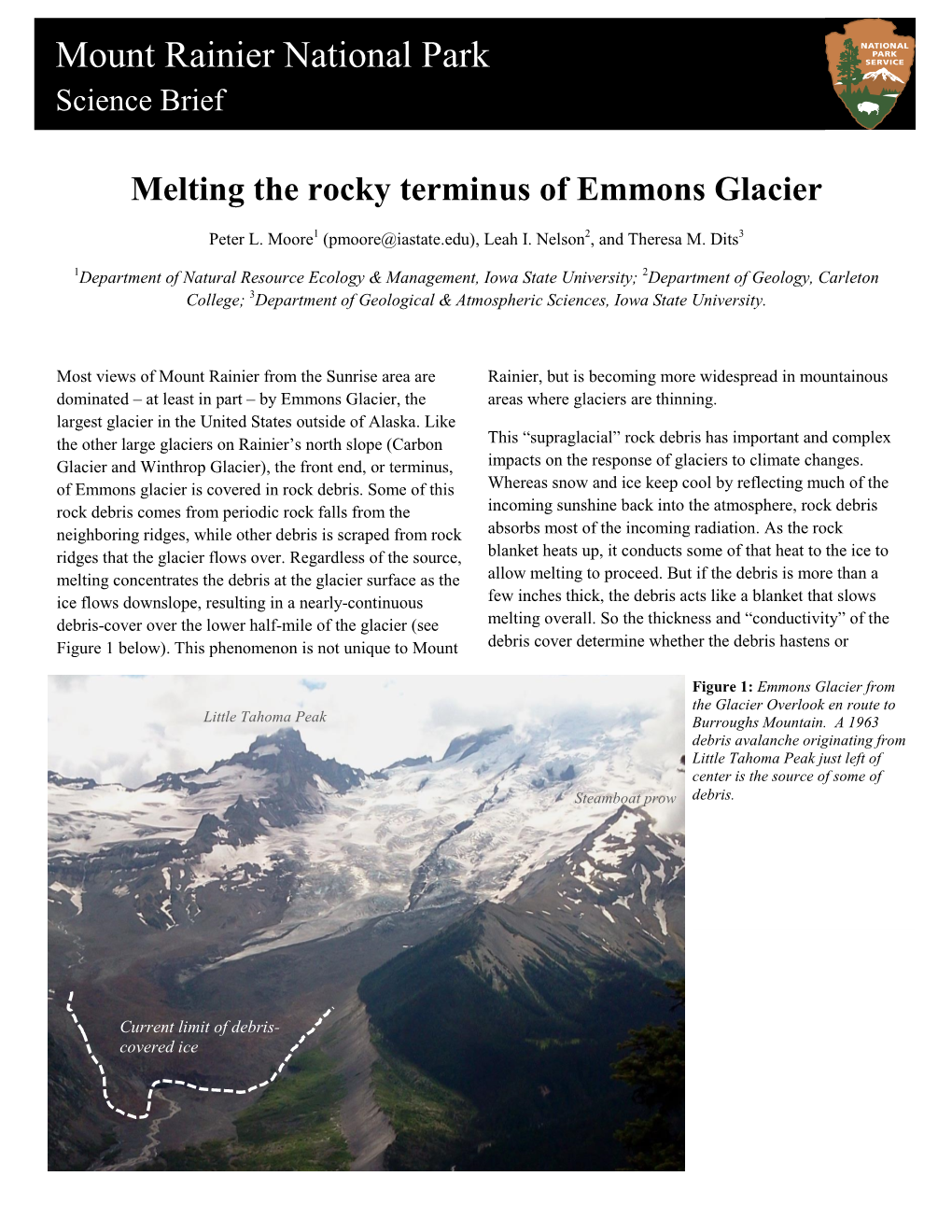 Mount Rainier National Park Science Brief