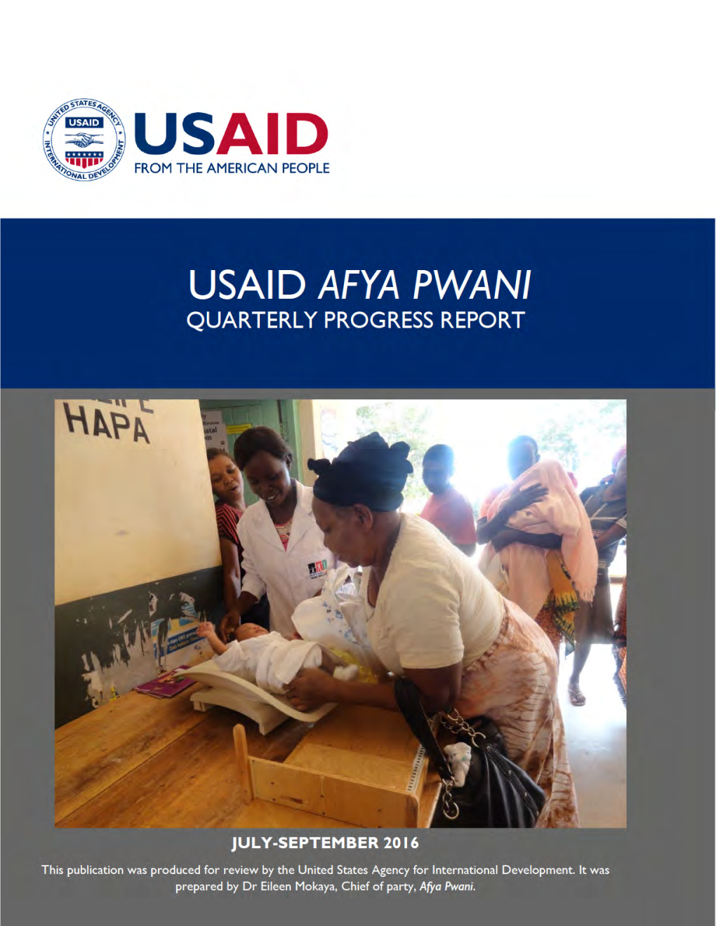 Afya Pwani Fy 2016 Q4 Progress Report