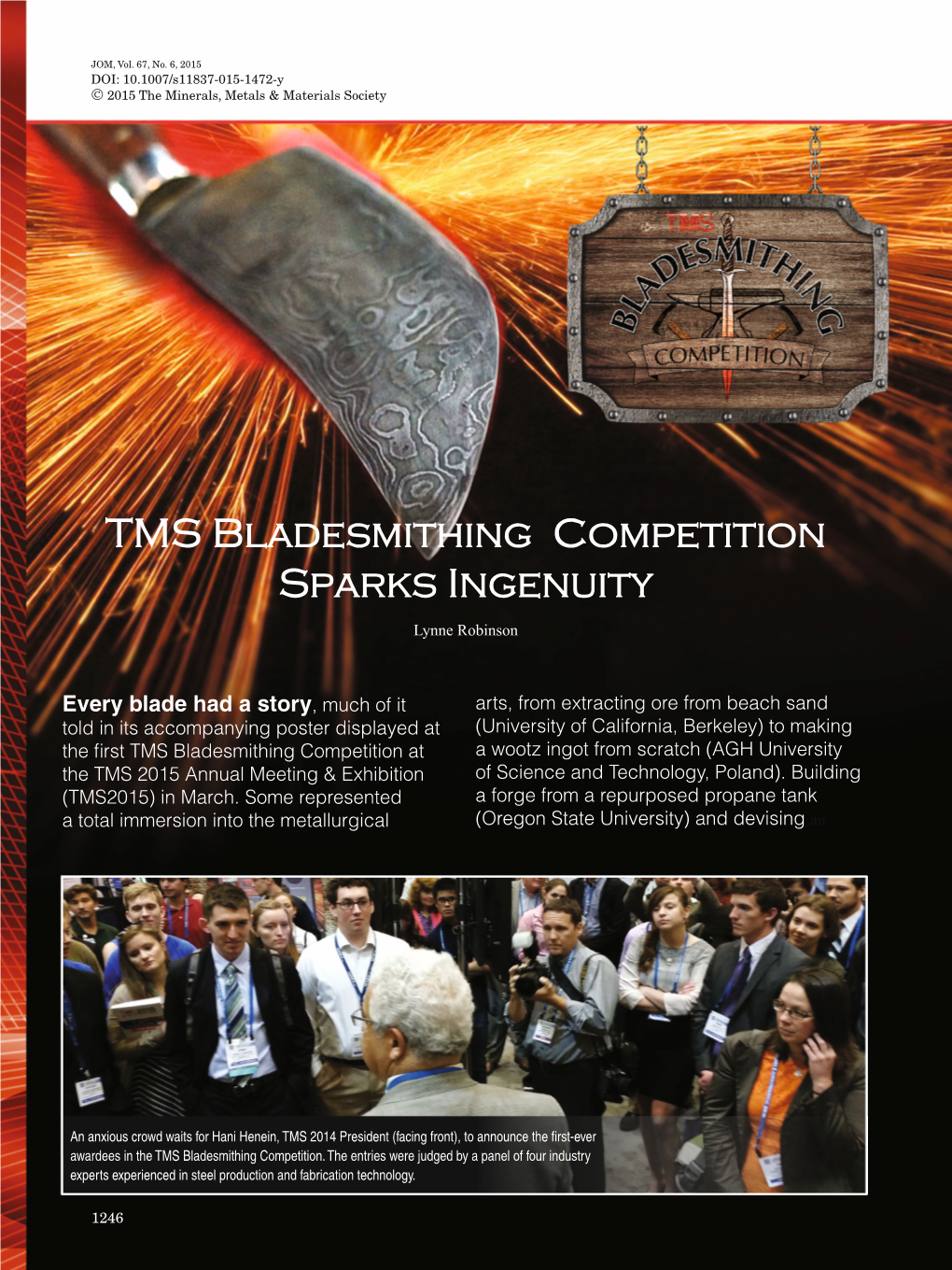 TMS Bladesmithing Competition Sparks Ingenuity