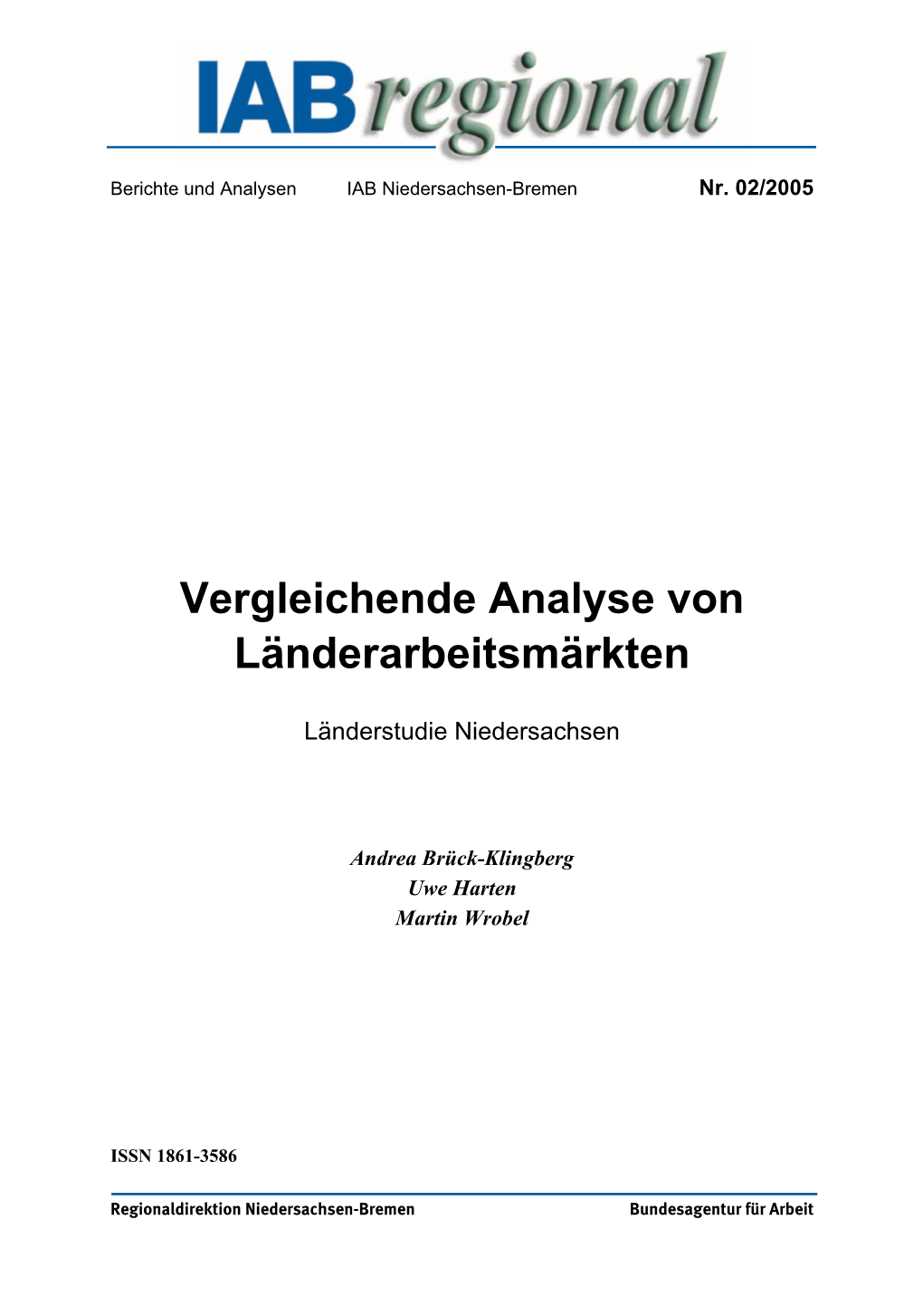 Vergleichende Analyse Von Länderarbeitsmärkten