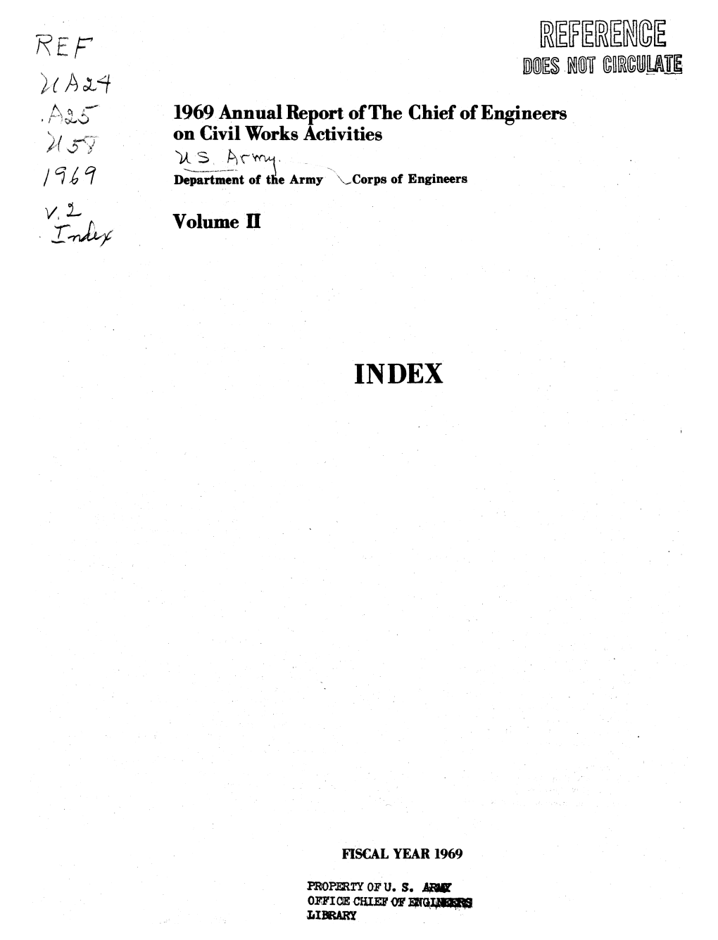 1969 Annual Report of the Chief of Engineers on Civil Works Activities