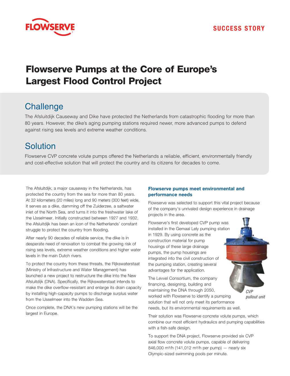 Flowserve Pumps at the Core of Europe's Largest Flood Control Project