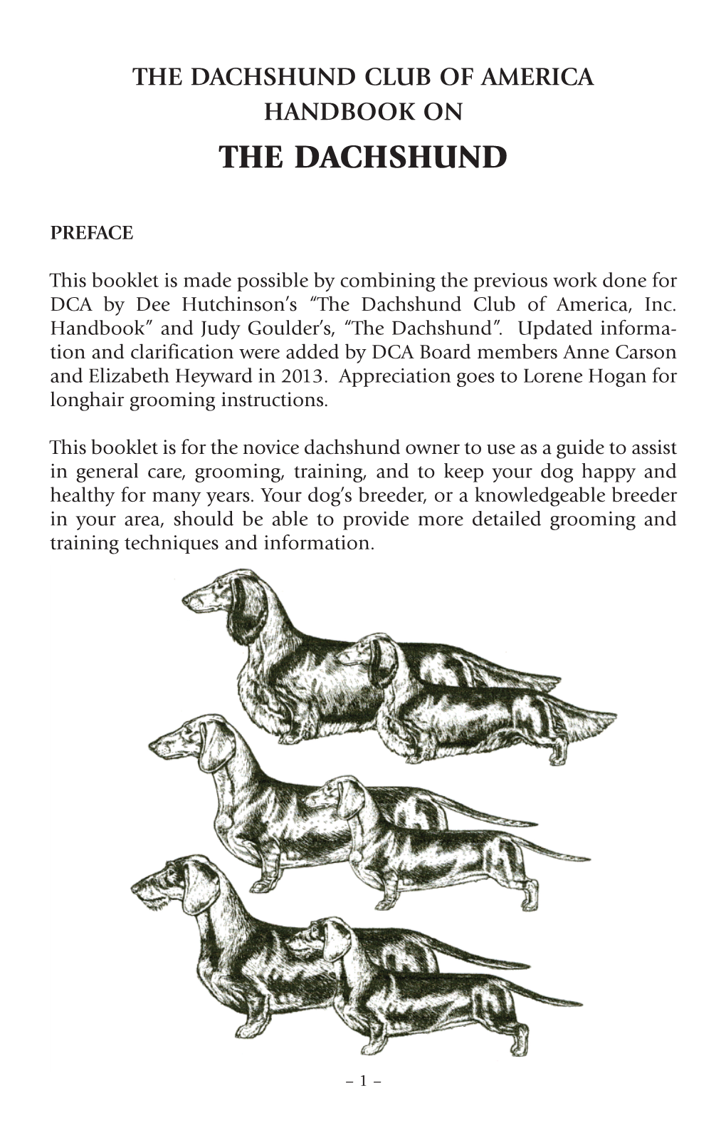 Dachshund Handbook Revised July 20131