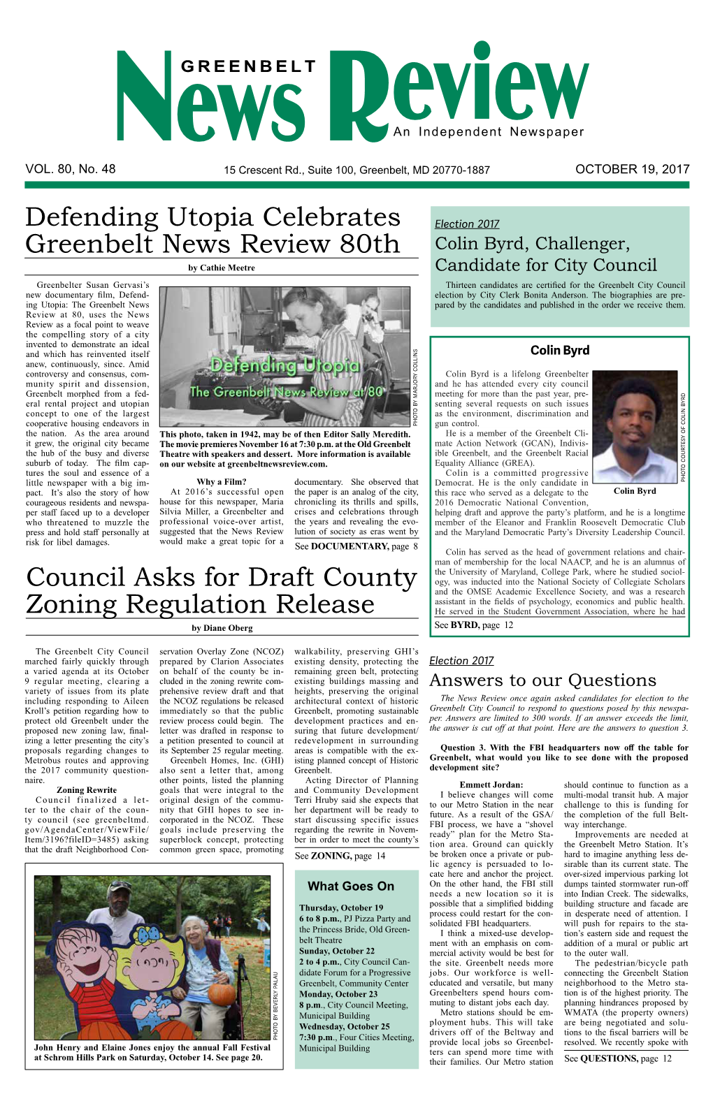 Defending Utopia Celebrates Greenbelt News Review 80Th Council