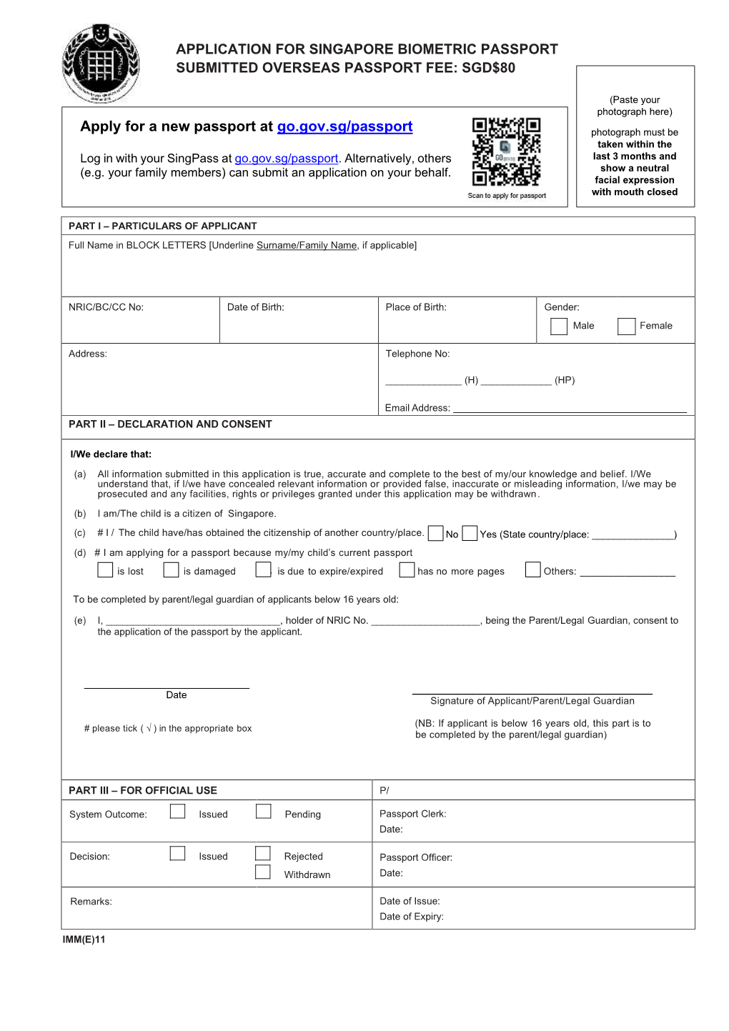 Passport Application Form Os