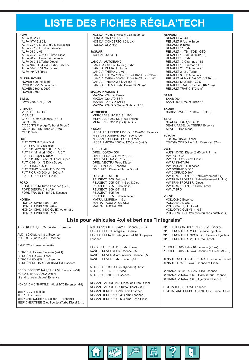 Liste Des Fiches Régla'tech