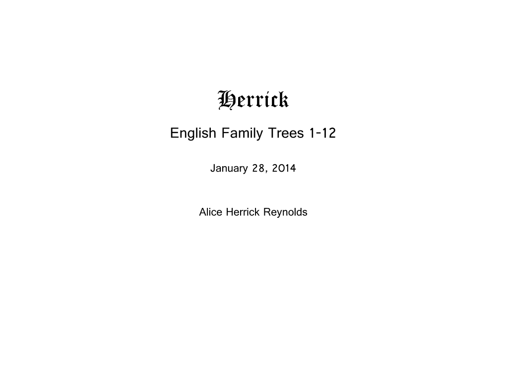 English Herrick Trees 1-12