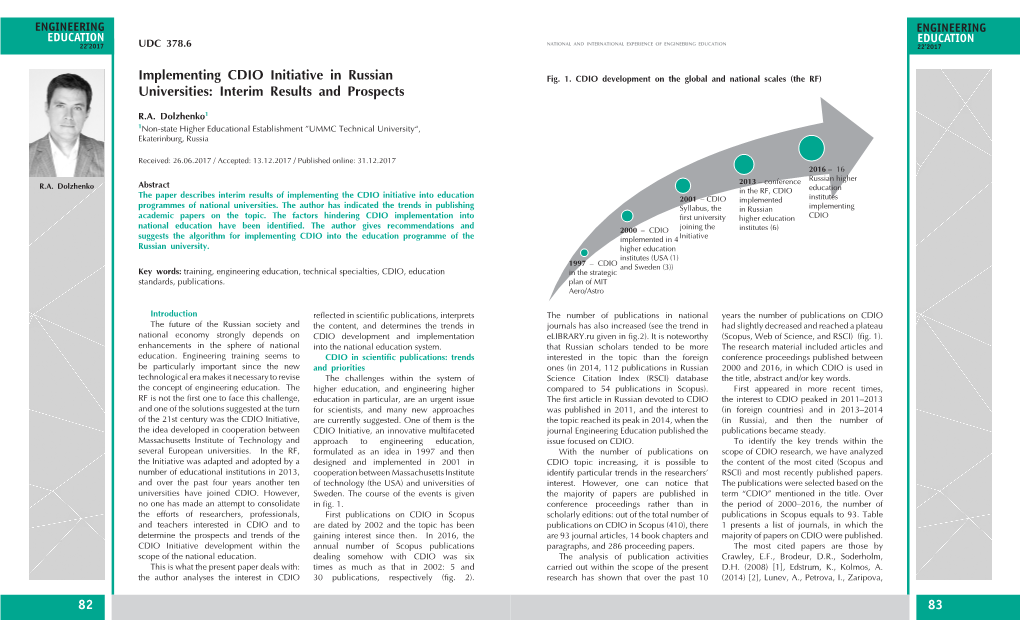 R.A. Dolzhenko Implementing CDIO Initiative in Russian Universities