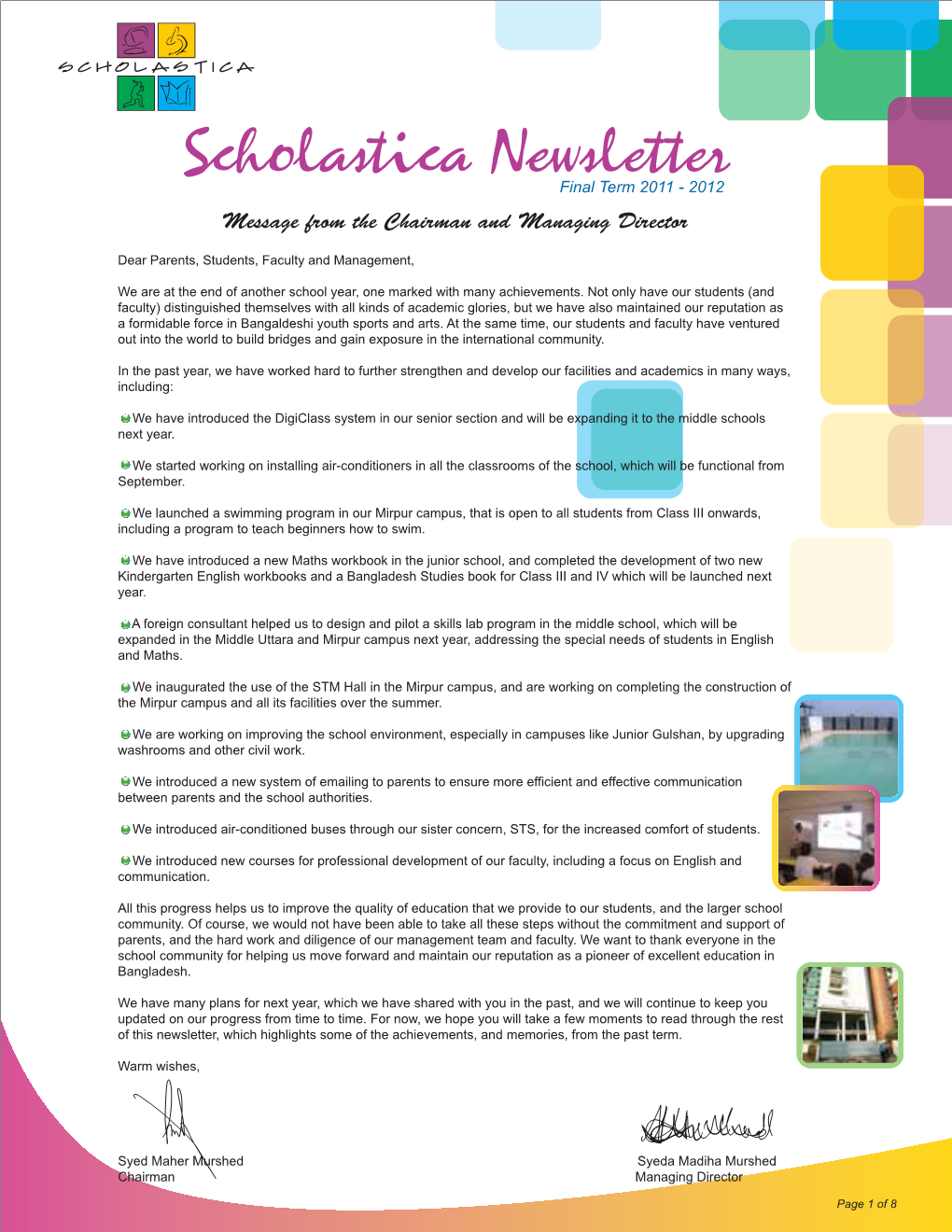 SPL Newsletter 2012 -.::Scholastica