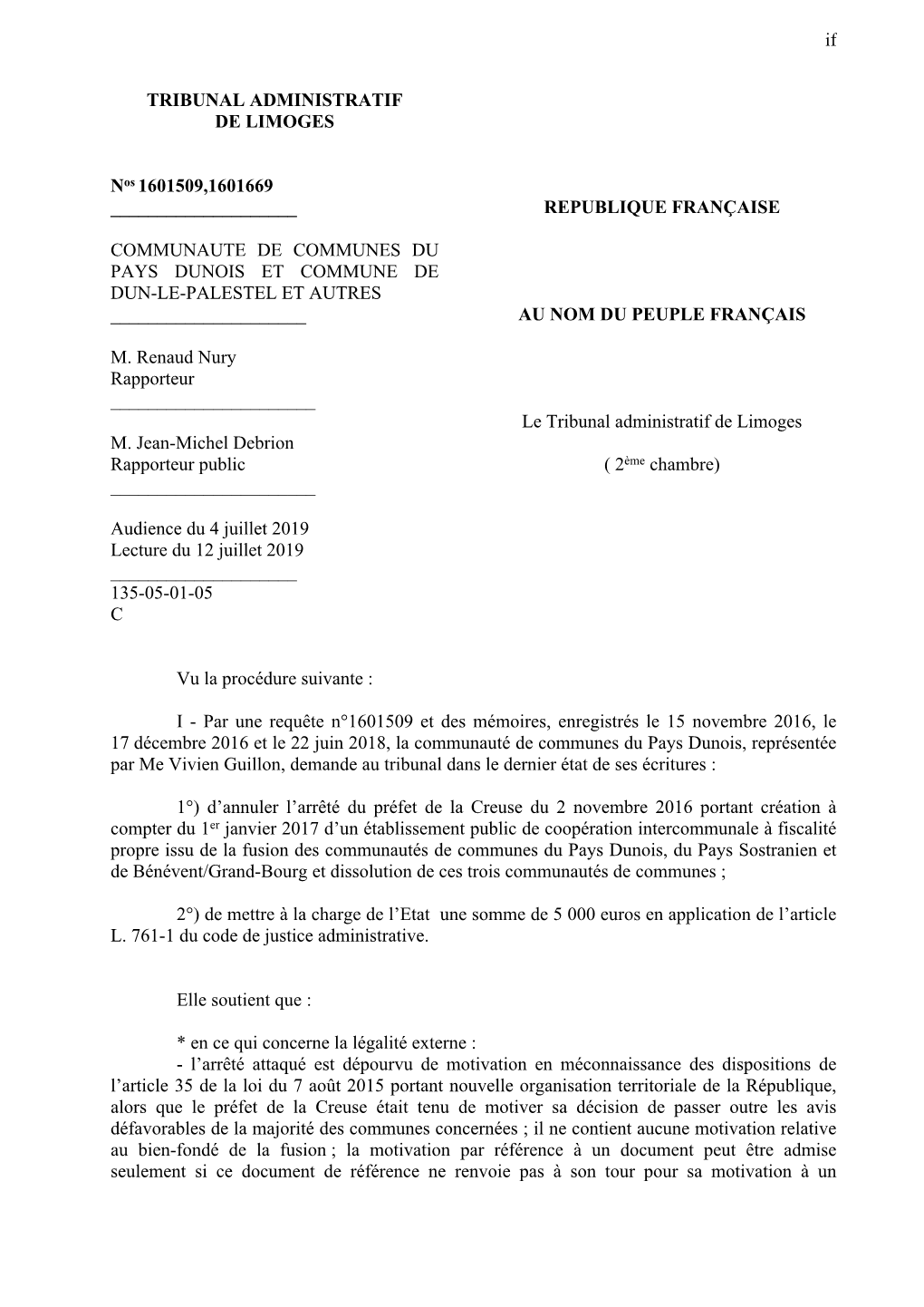 If TRIBUNAL ADMINISTRATIF DE