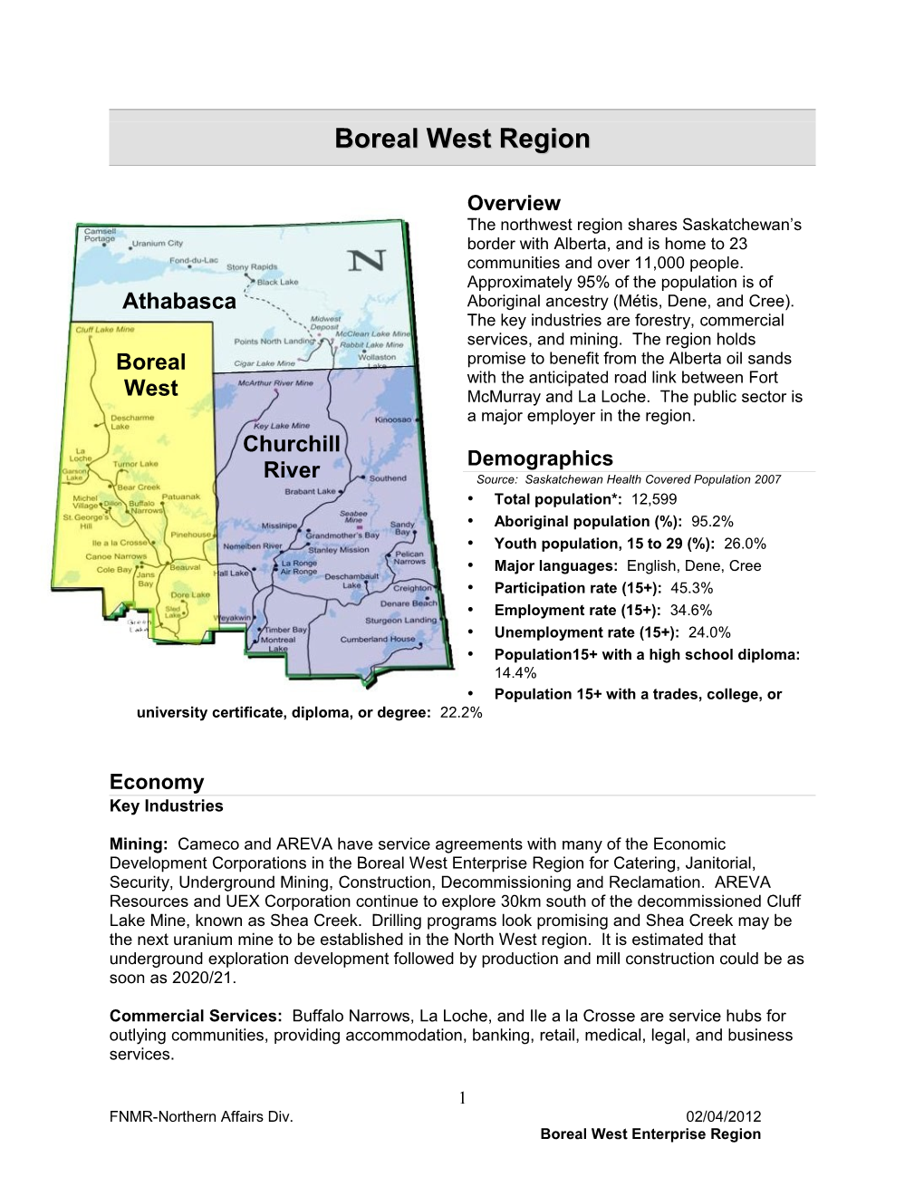 Boreal West Region