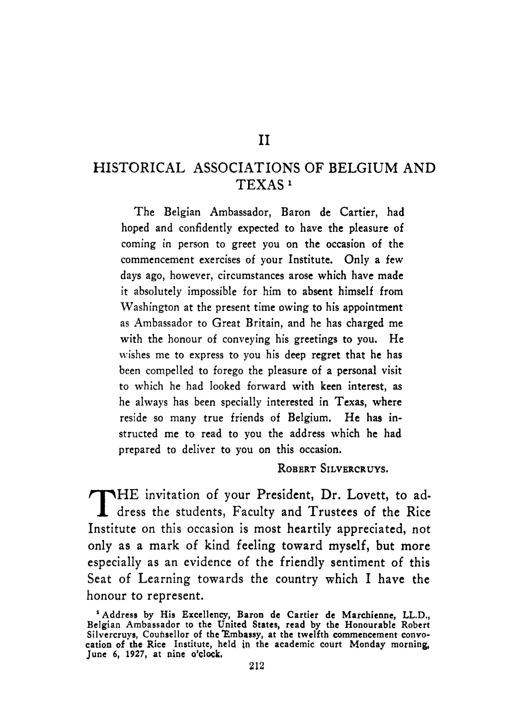 Historical Associations of Belgium and Texas