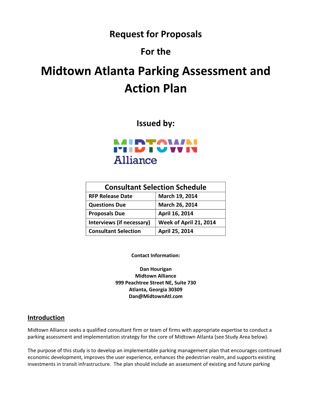 Midtown Atlanta Parking Assessment and Action Plan