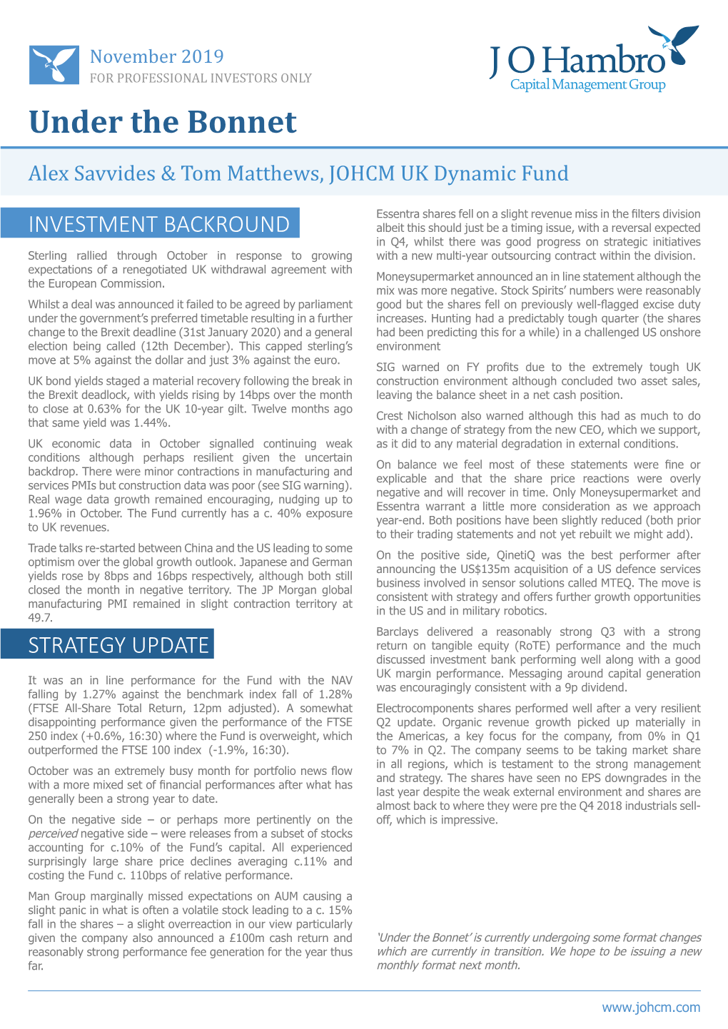 Under the Bonnet Alex Savvides & Tom Matthews, JOHCM UK Dynamic Fund