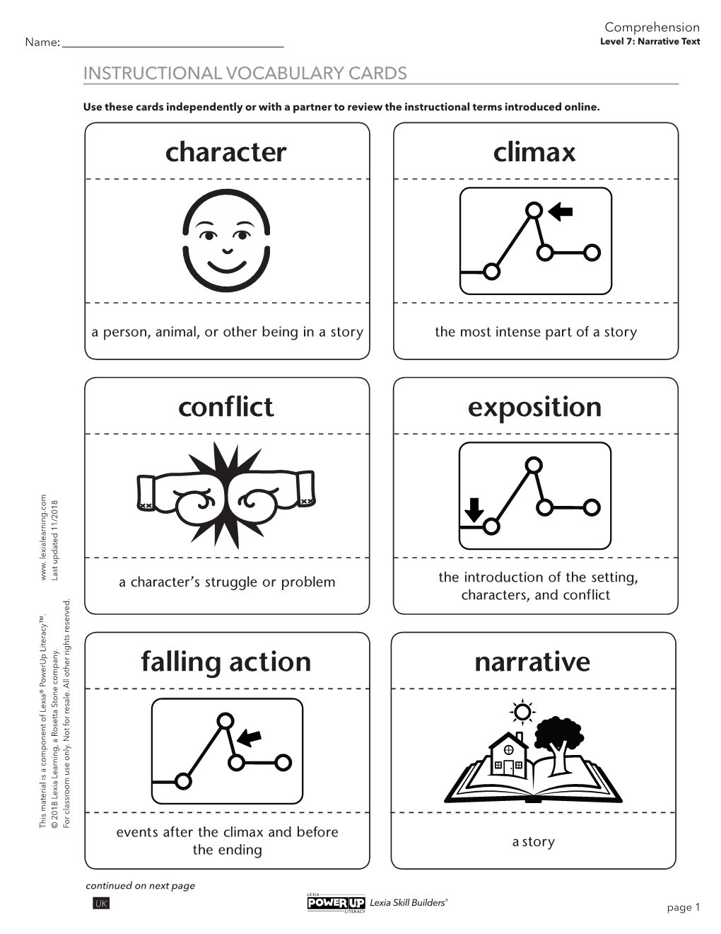 Character Conflict Falling Action Climax Exposition Narrative