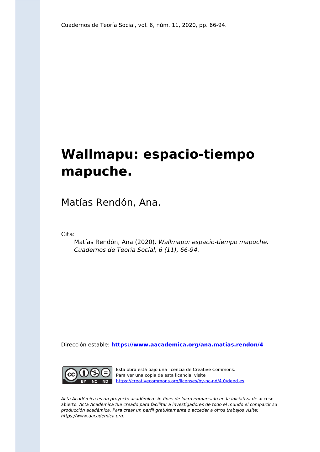 Espacio-Tiempo Mapuche