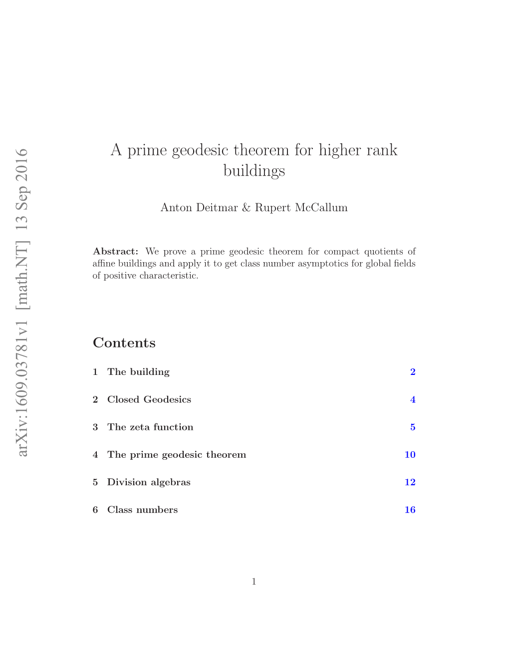 A Prime Geodesic Theorem for Higher Rank Buildings