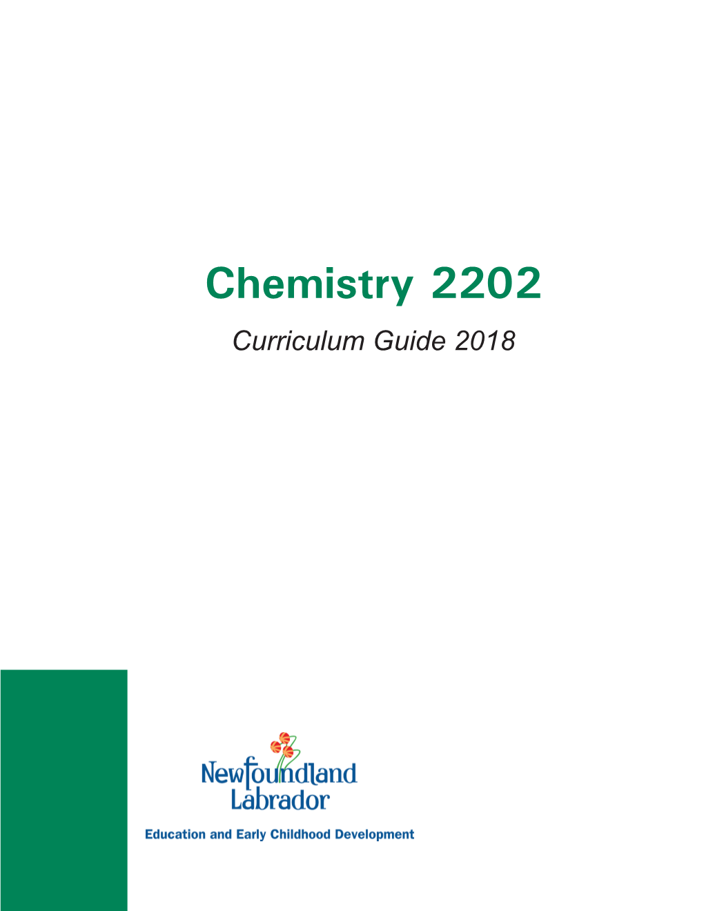 Chemistry 2202 Curriculum Guide 2018