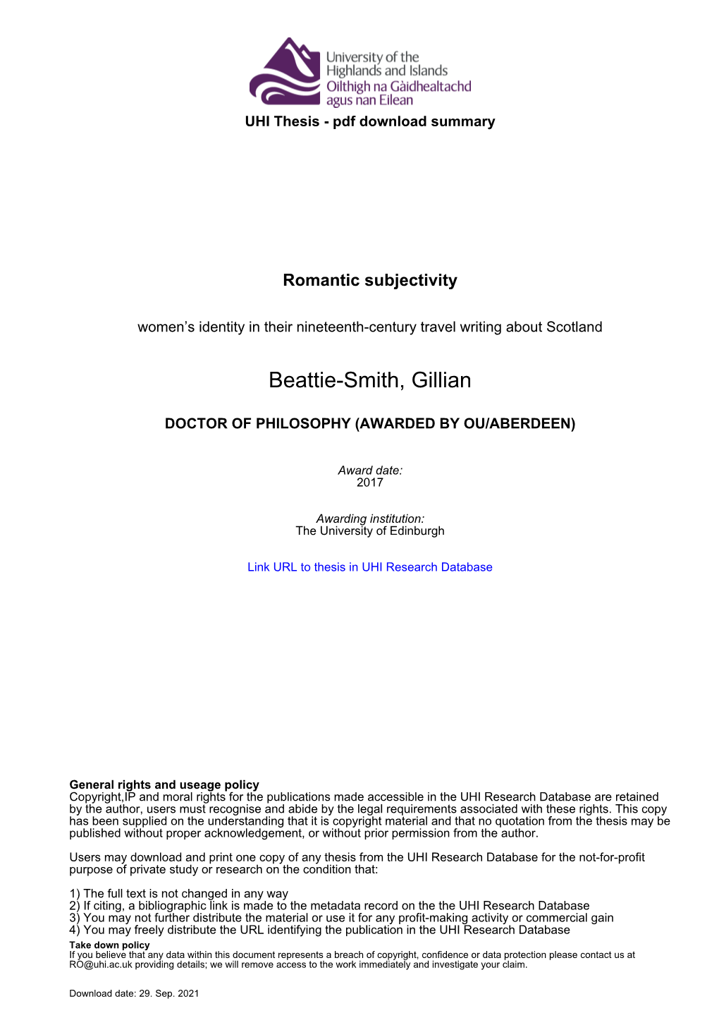 Beattie-Smith, Gillian