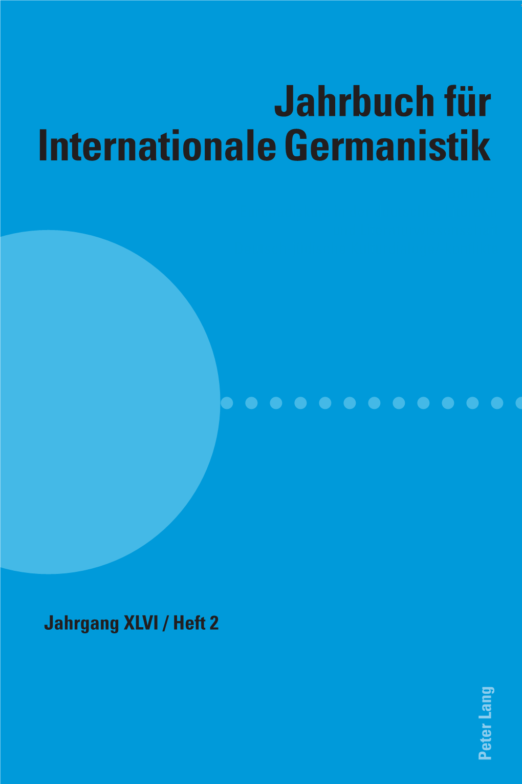 Bibliographie Germanistischer Bibliographien 2013/2014 Von Volker Michel (Frankfurt A