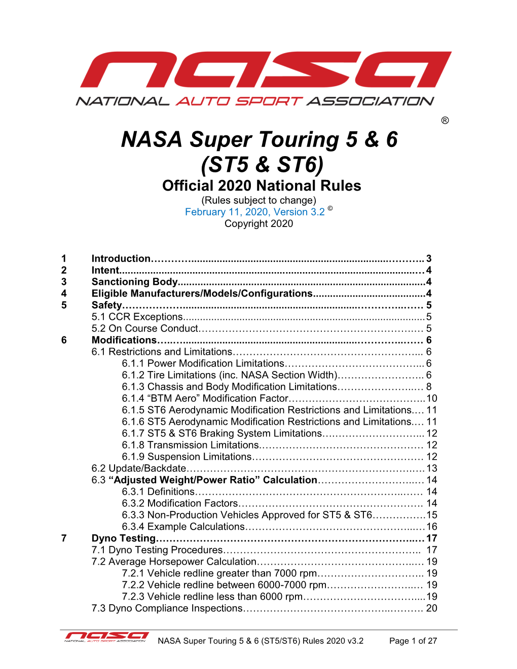 NASA Super Touring 5 & 6 (ST5 & ST6)