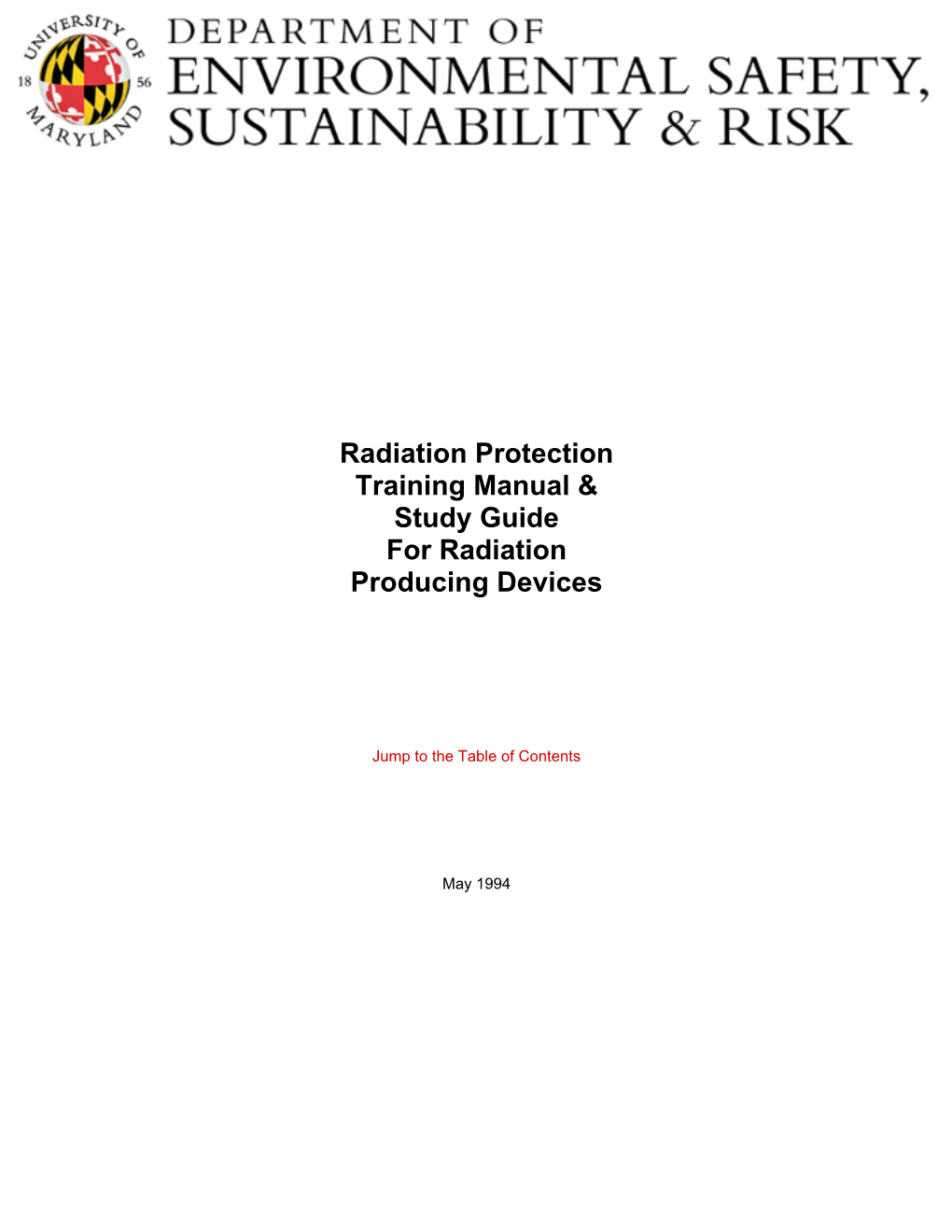 Radiation Protection Training Manual & Study Guide for Radiation