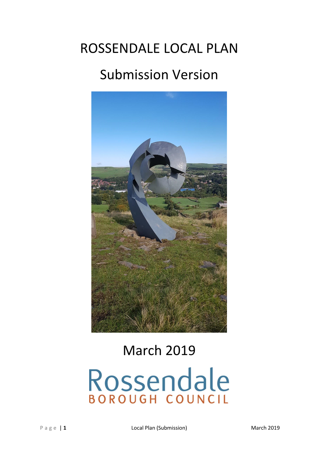 ROSSENDALE LOCAL PLAN Submission Version March 2019