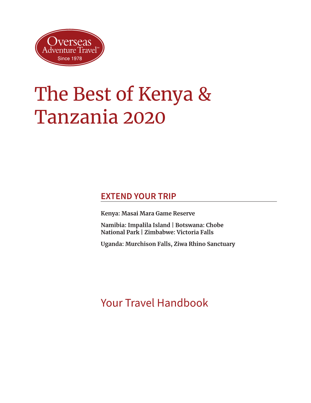 The Best of Kenya & Tanzania 2020