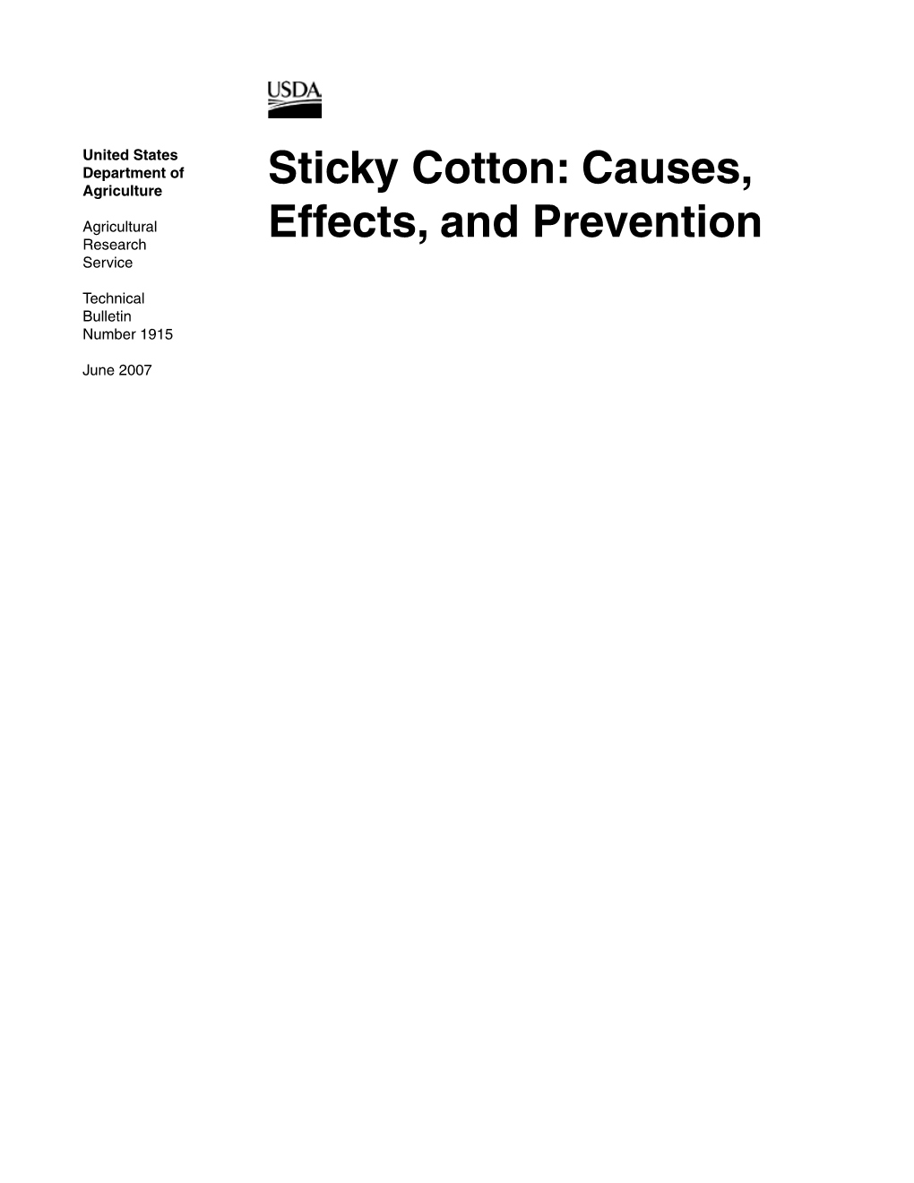 Sticky Cotton: Causes
