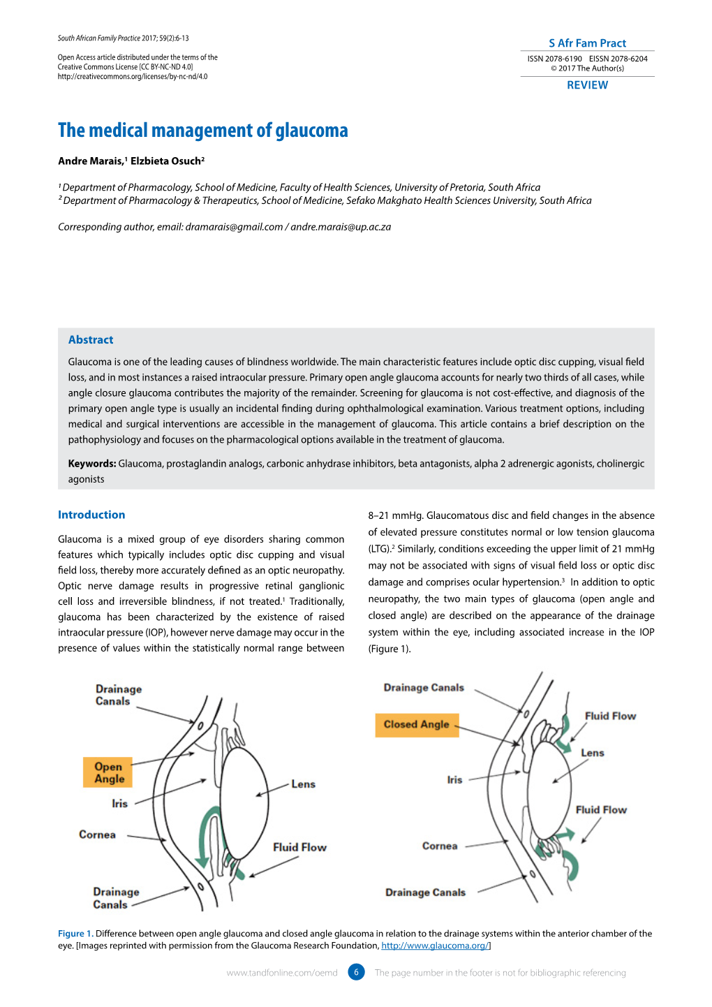 The Medical Management of Glaucoma