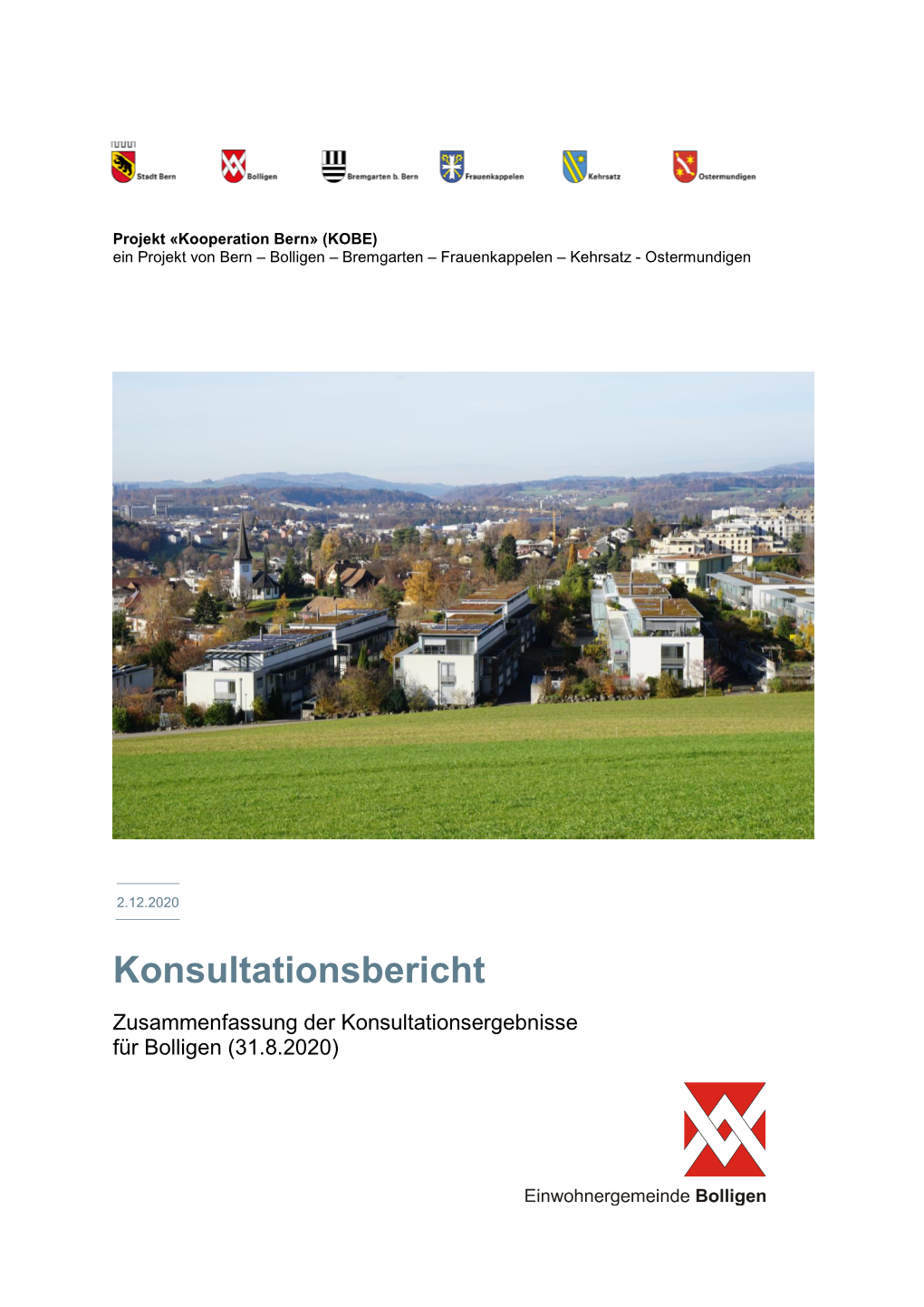 Machbarkeitsstudie "Koooperation Bern"