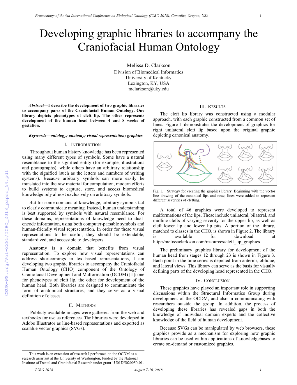 Developing Graphic Libraries to Accompany the Craniofacial Human Ontology