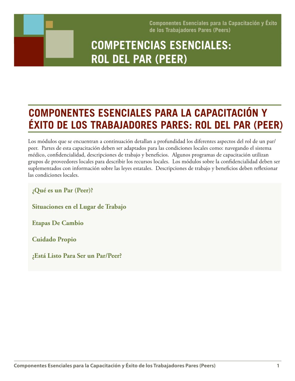 Rol Del Par (Peer)