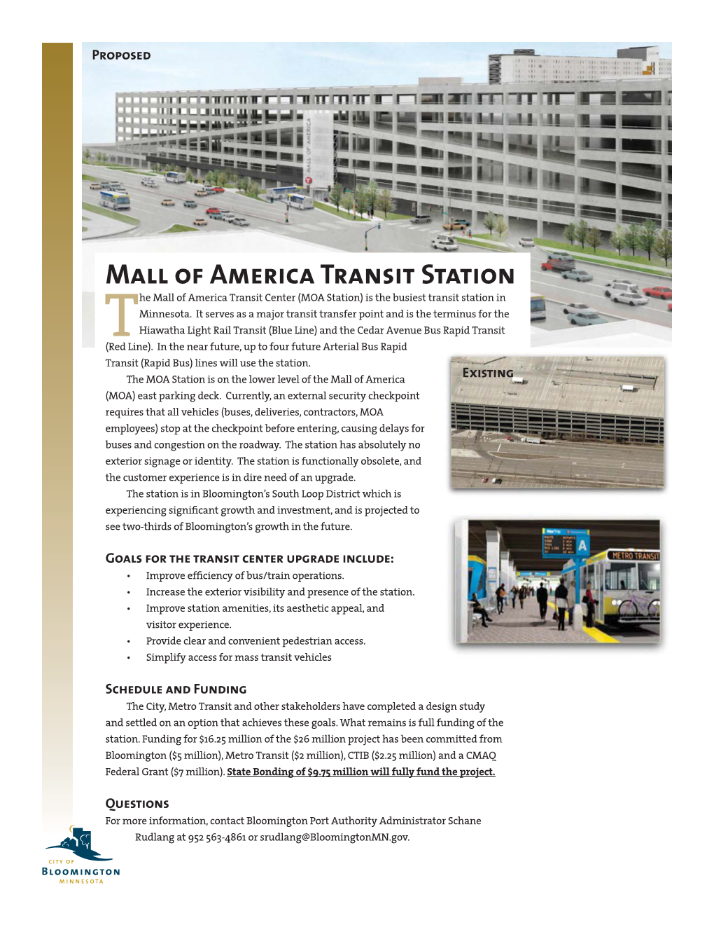 The Mall of America Transit Center (MOA Station)