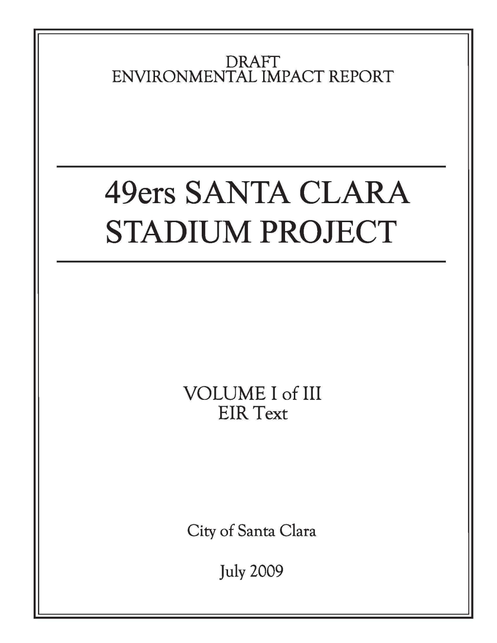 49Ers SANTA CLARA STADIUM PROJECT