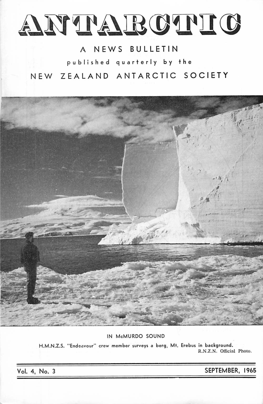 A News Bulletin New Zealand Antarctic Society