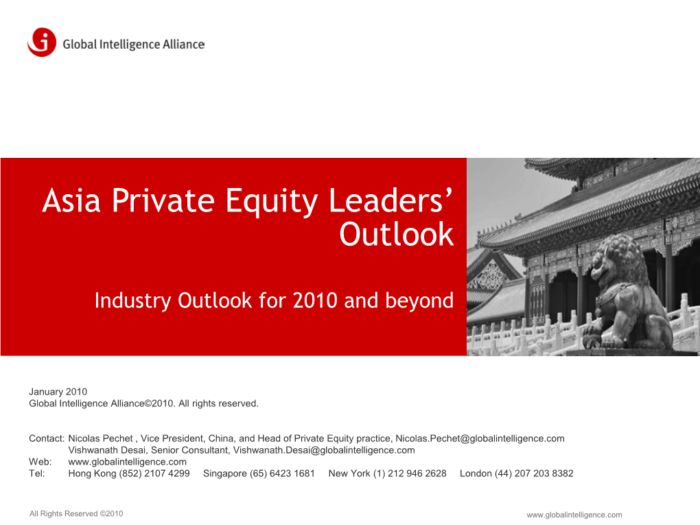 Asia Private Equity Leaders' Outlook