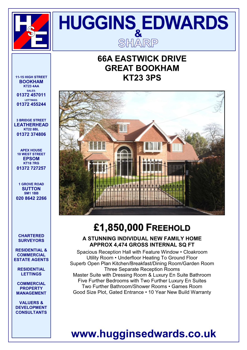 66A Eastwick Drive Great Bookham Kt23