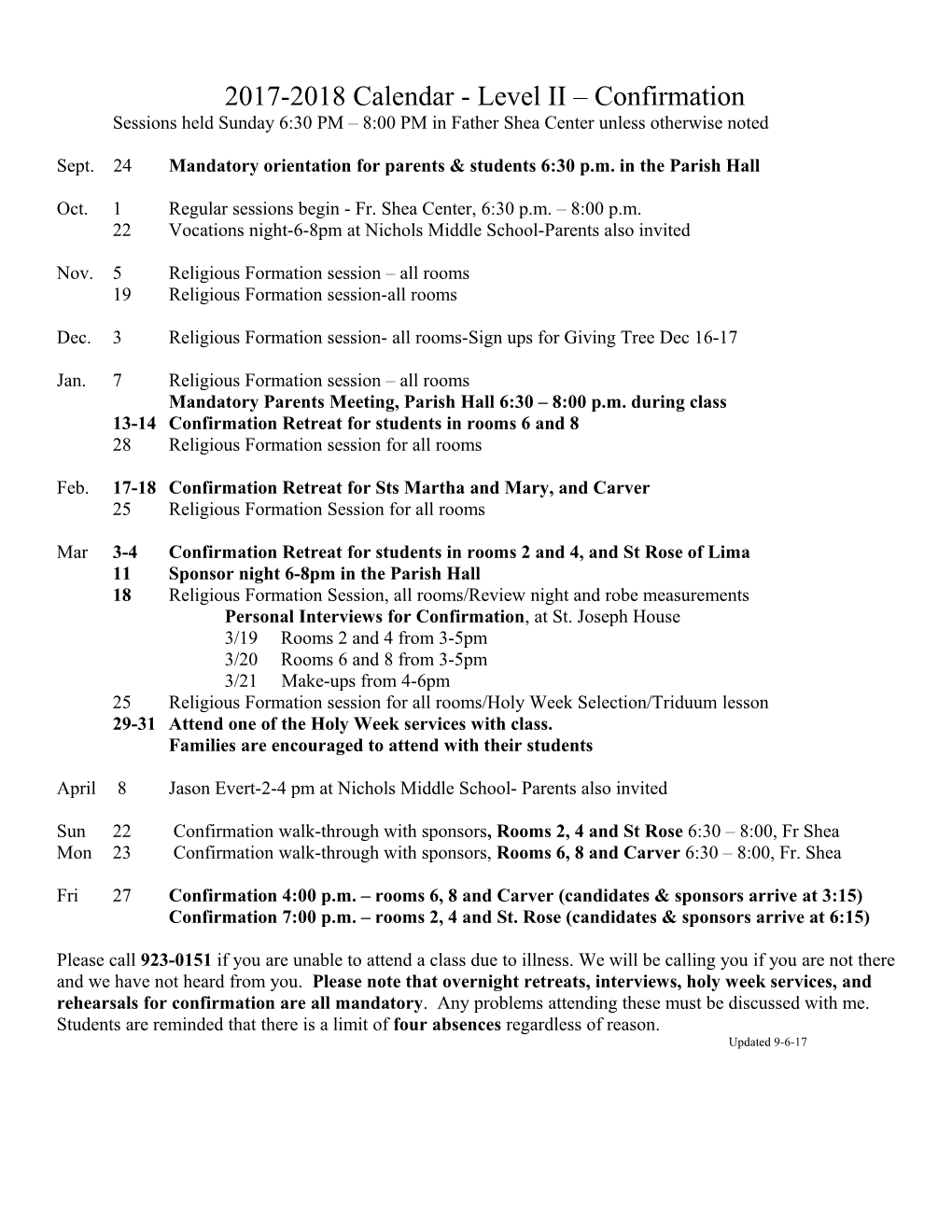 Religious Education Confirmation II