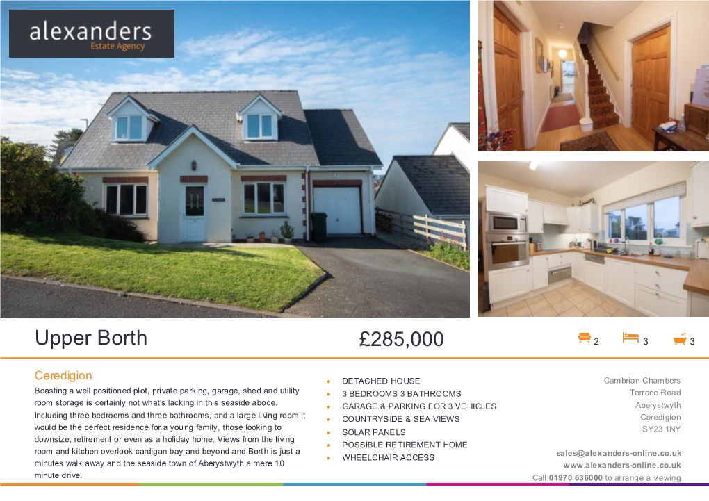 Upper Borth £285,000 2 3 3