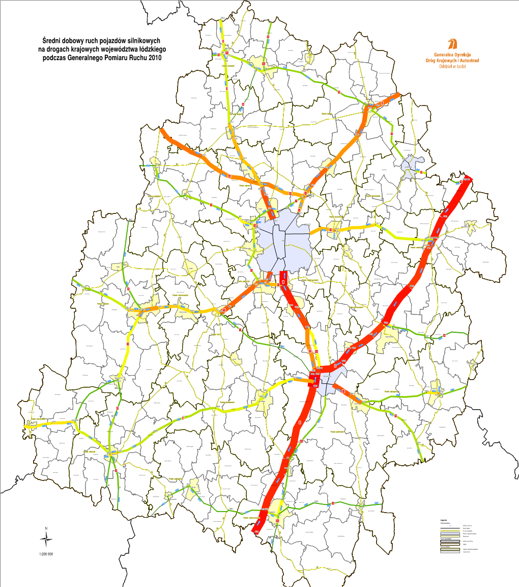 Średni Dobowy Ruch Pojazdów Silnikowych Na Drogach Krajowych