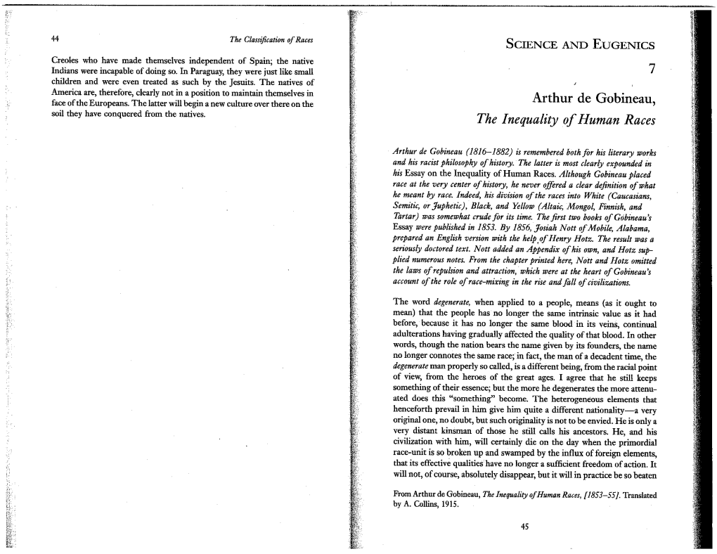 Arthur De Gobineau, the Inequality of Human Races,[ 18S3-SS]