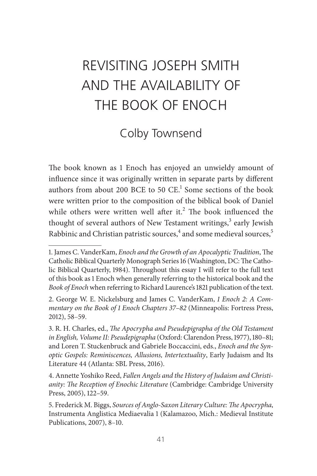 Revisiting Joseph Smith and the Availability of the Book of Enoch