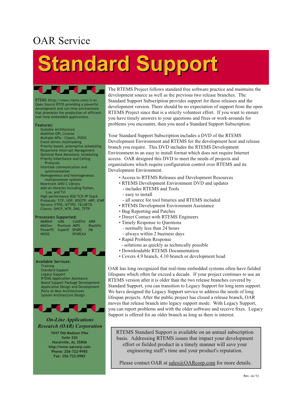 Standard Support