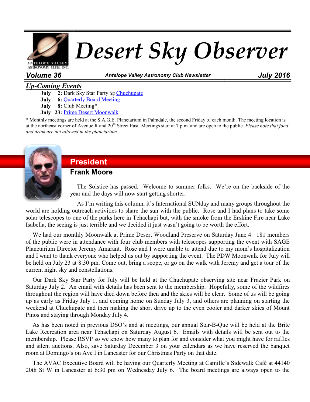 The Desert Sky Observer