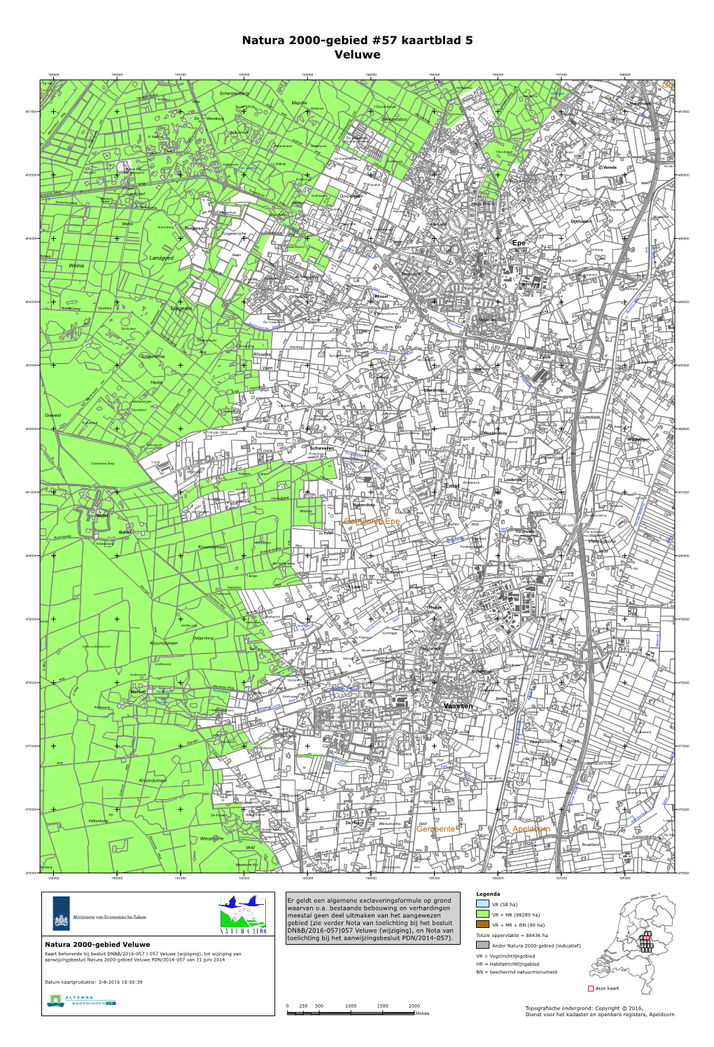 Wijzigingskaart Natura 2000-Gebied Veluwe