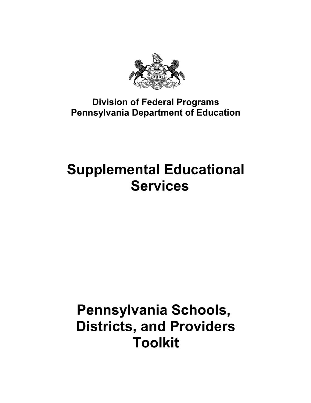 Supplemental Services TOOLKIT