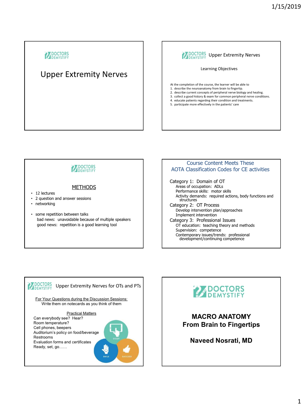 Upper Extremity Nerves