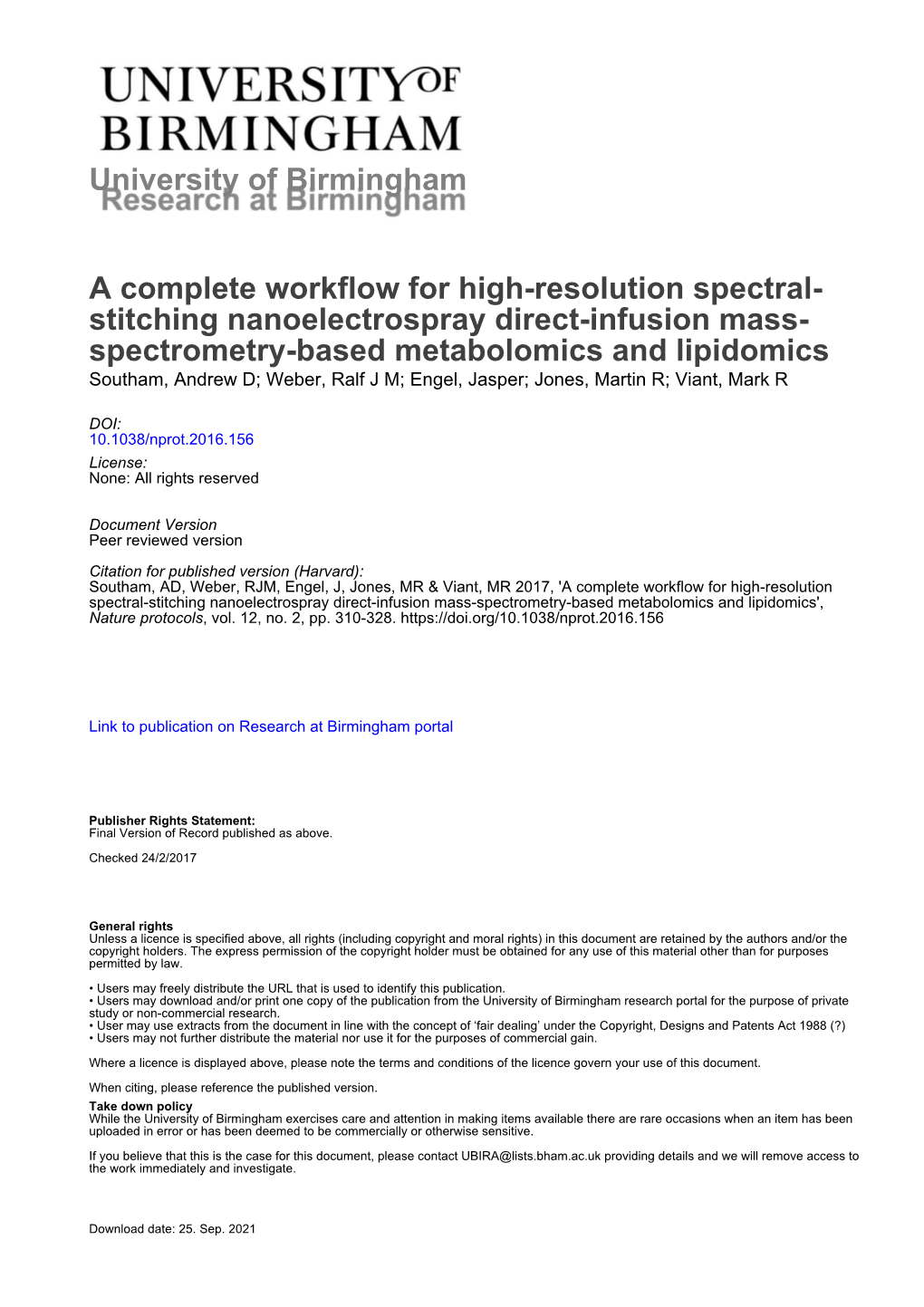 A Complete Workflow for High-Resolution Spectral