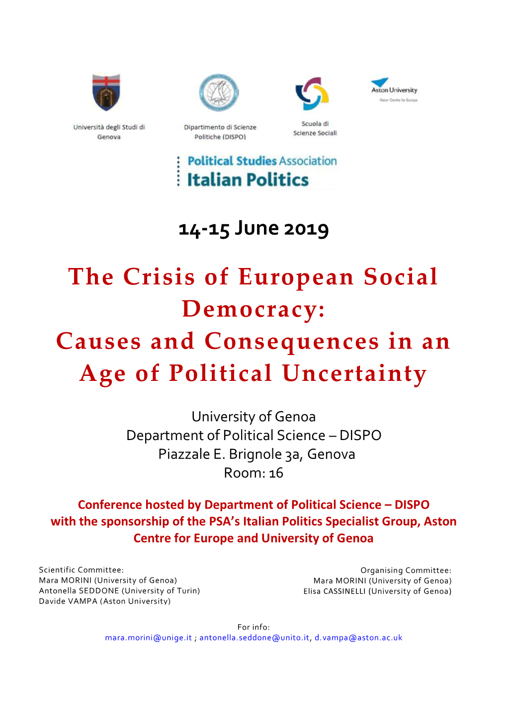 The Crisis of European Social Democracy: Causes and Consequences in an Age of Political Uncertainty